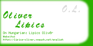 oliver lipics business card